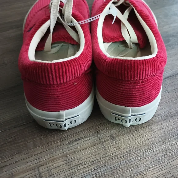 Polo Ralph Lauren Keaton pony red corduroy shoes - Picture 6 of 6